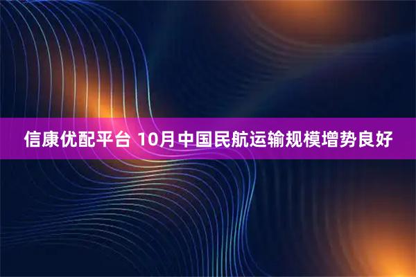 信康优配平台 10月中国民航运输规模增势良好